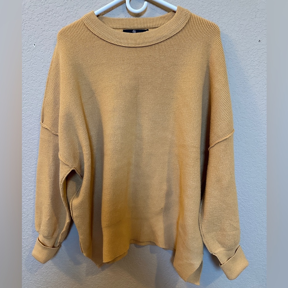 Cozy Tan Knit Sweater